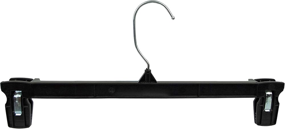 Hangon Pants Hangers Recycled Plastic with Ridged Clips, Black, 14 Inch - Personal Care