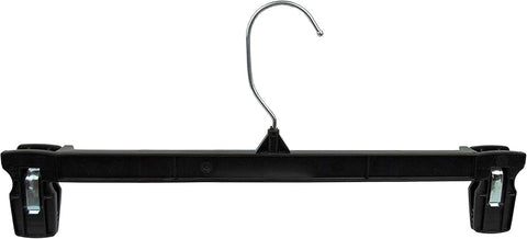 Hangon Pants Hangers Recycled Plastic with Ridged Clips, Black, 14 Inch - Personal Care