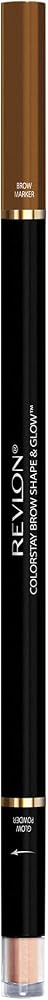 Revlon Colorstay Shape & Glow Eye Brow Marker and Highlighter, Soft Brown (0.02 Oz (Marker), 0.008 Oz (Highlighter)),1 Count