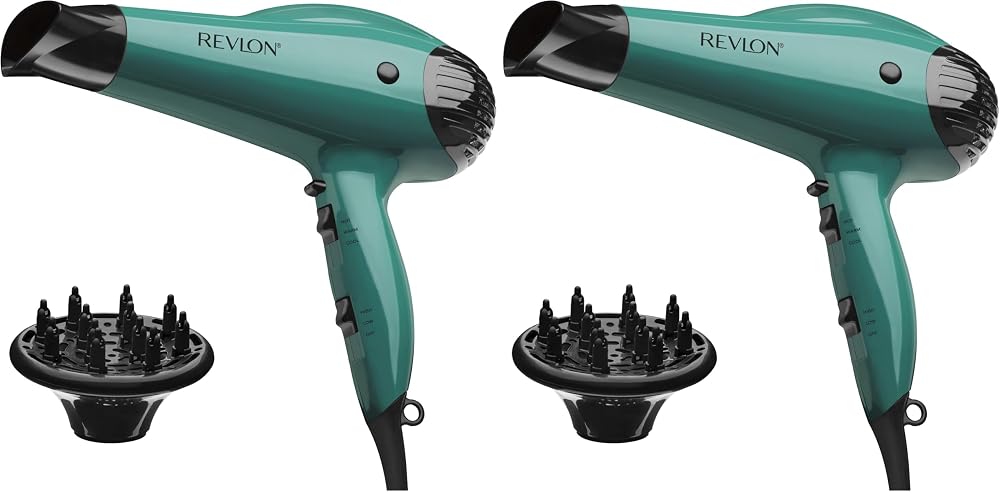 Revlon Volume Booster Hair Dryer | 1875W for Voluminous Lift and Body, (Green)