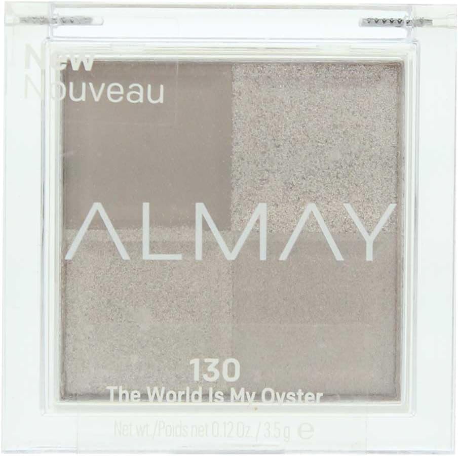 Almay Eyeshadow Palette, Longlasting Eye Makeup, Single Shade Eye Color in Matte, Metallic, Satin and Glitter Finish, Hypoallergenic, 130 The World Is My Oyster, 0.1 Oz
