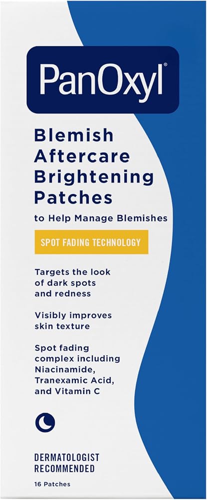 Panoxyl Blemish Brightening Patches: Dermatologist-Recommended, Help Fade Post-Acne Dark Spots and Reduce Redness, Large Clear Patches Cover a Bigger Area, Vegan and Latex-Free