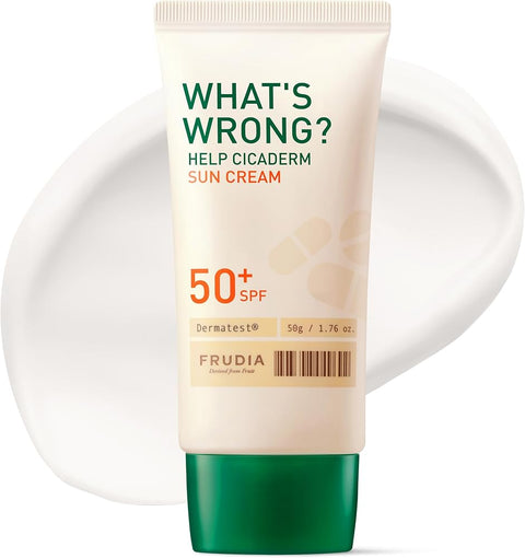 Frudia Acne-Safe Cicaderm Korean Sunscreen SPF 50+ PA++++ Calming Redness Relief and Barrier Recovery, Invisible Weightless Shield, Zero White Cast - Personal Care