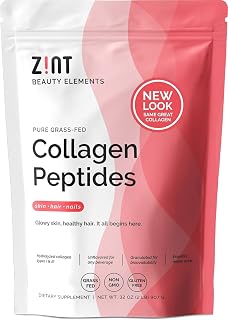 Zint Collagen Peptides Powder (32 oz): Grass-Fed Hydrolyzed Collagen Protein Supplement - Unflavored, Non GMO