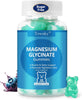 Magnesium Glycinate Gummies 500mg, Sugar-Free for Adults & Kids, Magnesium Gummies for Sleep, Stress & Muscle Relief, Supports Bone & Nerve Health, Vegan, Pectin-Based, 60 Count, Blueberry Flavor