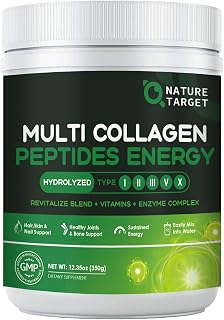 Nature Target Multi Collagen Peptides 8600 mg, 12.35 Oz (35 Servings)
