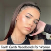 VELSCRUN Headbands for Women 7 Pcs Different Dark Leopard Color Knotted Solid Pearl Head B - Image 2