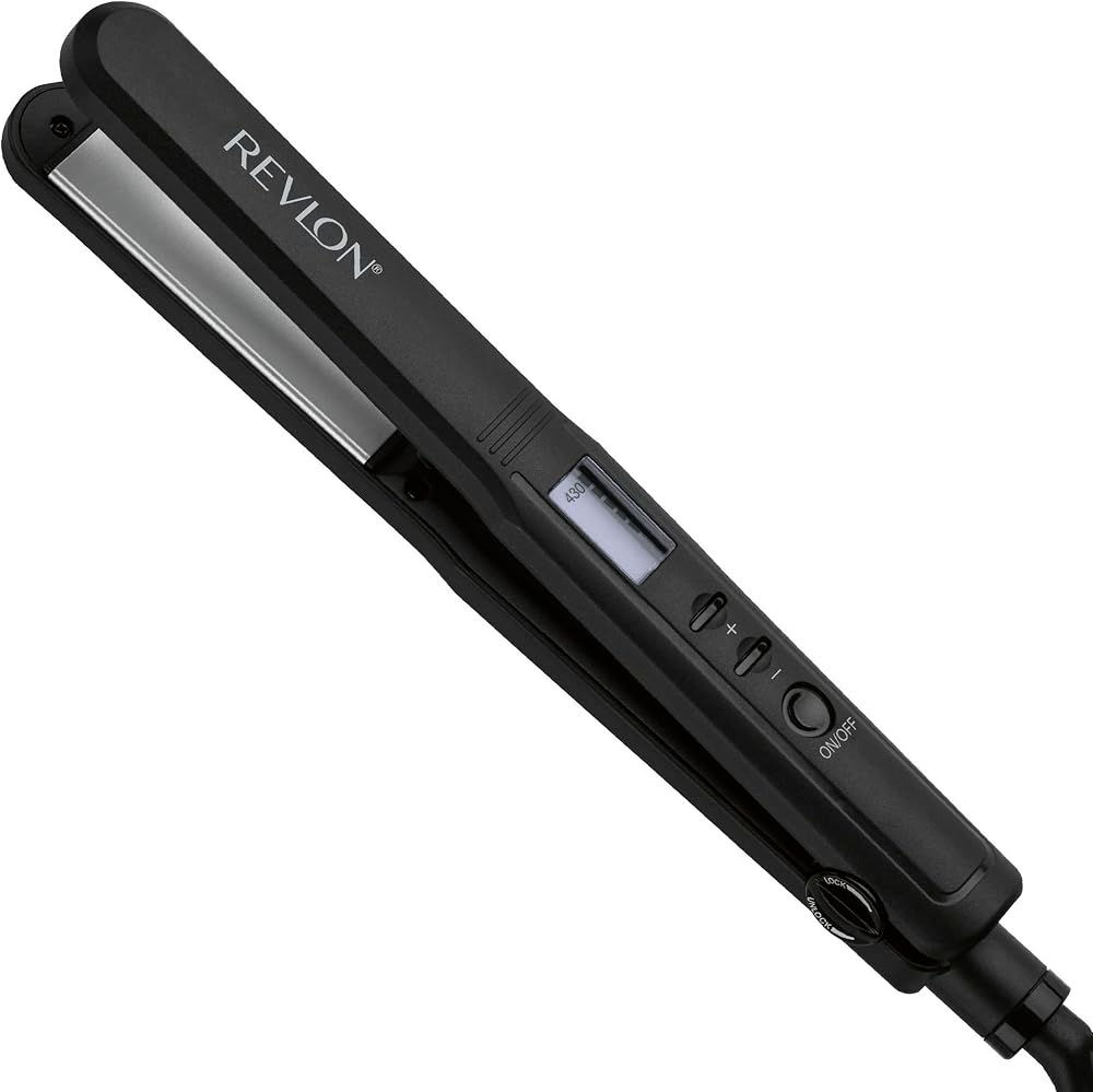 REVLON Perfect Heat Triple Ceramic Flat Iron, 1" Plates