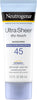 Neutrogena Ultra Sheer Dry-Touch Sunscreen Lotion, Broad Spectrum SPF 45 UVA/UVB Protectio - Image 1