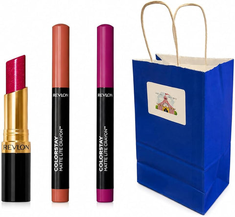 BIG TOP DEALS USA Lipstick Set, Classic Red, Longwear, Brightening