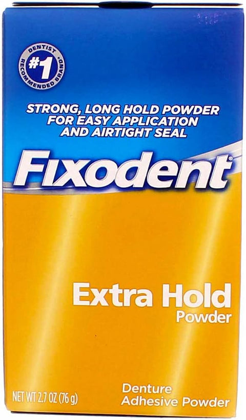 Fixodent Extra Hold Denture Adhesive Powder, 2.7 Ounce