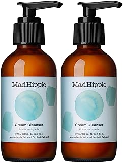 Mad Hippie Cream Cleanser – Gentle Formula with Hyaluronic Acid, Jojoba Oil & Green Tea, Skin Barrier Protection, 4 Oz Ea - Personal Care