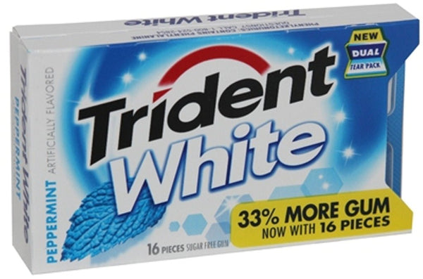 Trident White Peppermint Sugar Free Gum (16 pc., 12 Packs.)