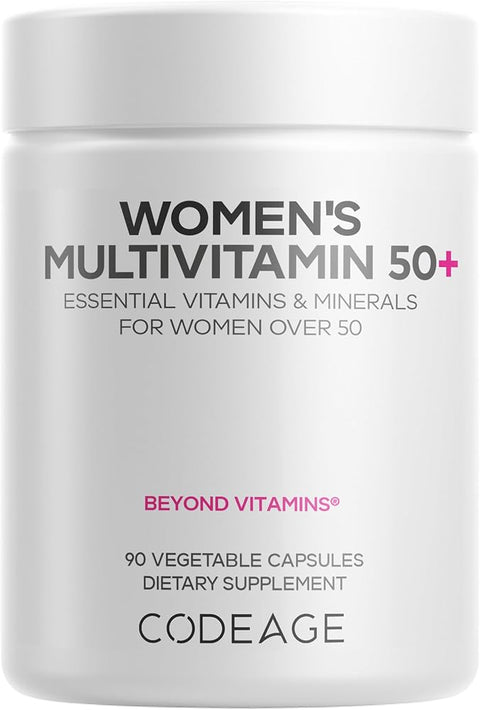Codeage Women's Multivitamin 50+, CoQ10, Ashwagandha, Probiotics, 90 Cap