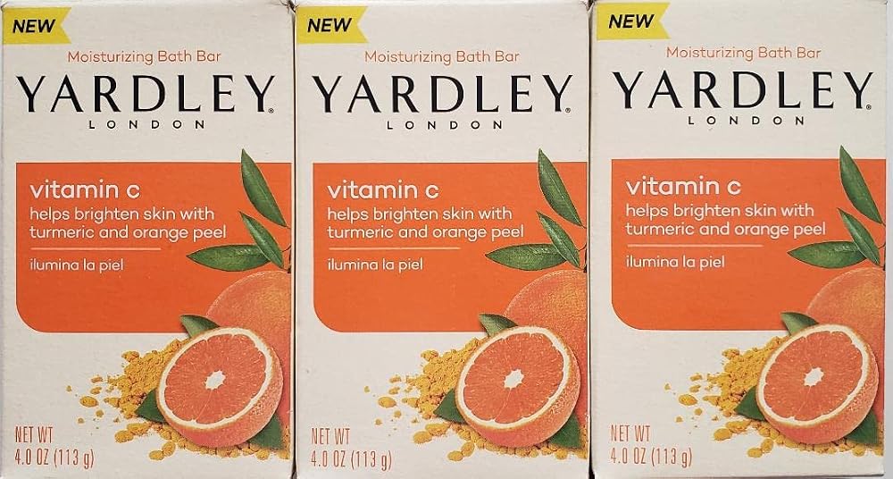 Yardley London Vitamin C Moisturizing Bath Bar With Tumeric and Orange Peel 4oz - Personal Care