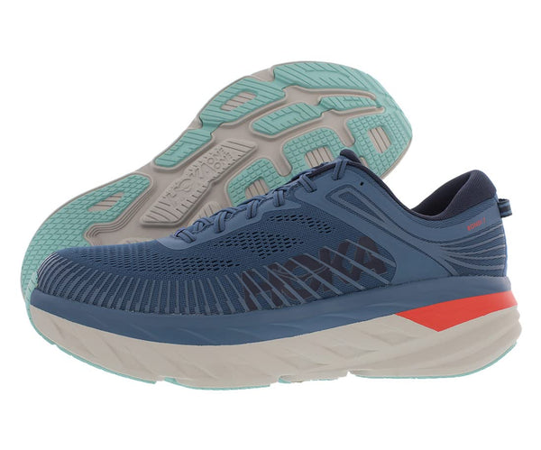 HOKA ONE ONE Bondi 7 Mens Shoes Size 10, Color: Real Teal/Outer Space