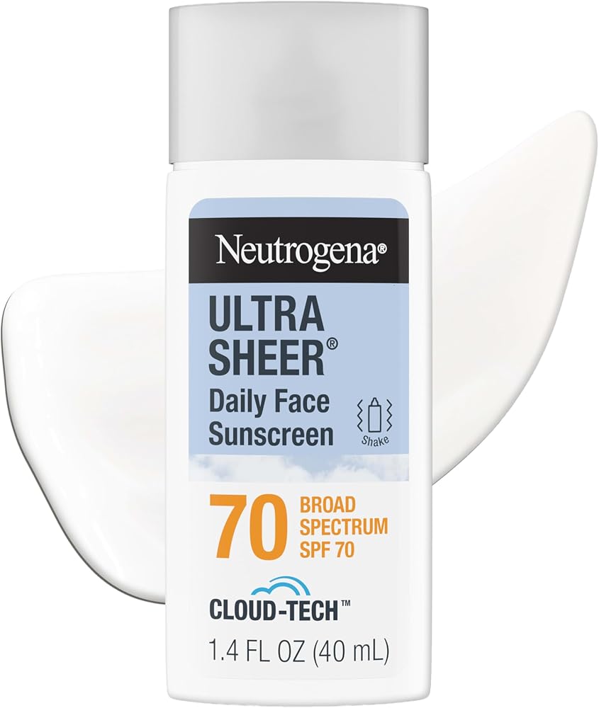 Neutrogena Ultra Sheer Daily Face Sunscreen SPF 70 with BEMT, 1.4 Fl. Oz - Personal Care