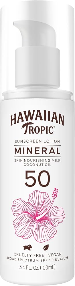 Hawaiian Tropic Mineral Sunscreen Lotion SPF 50, 3.4 Fl Oz - Personal Care