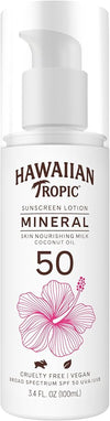Hawaiian Tropic Mineral Sunscreen Lotion SPF 50, 3.4 Fl Oz - Personal Care