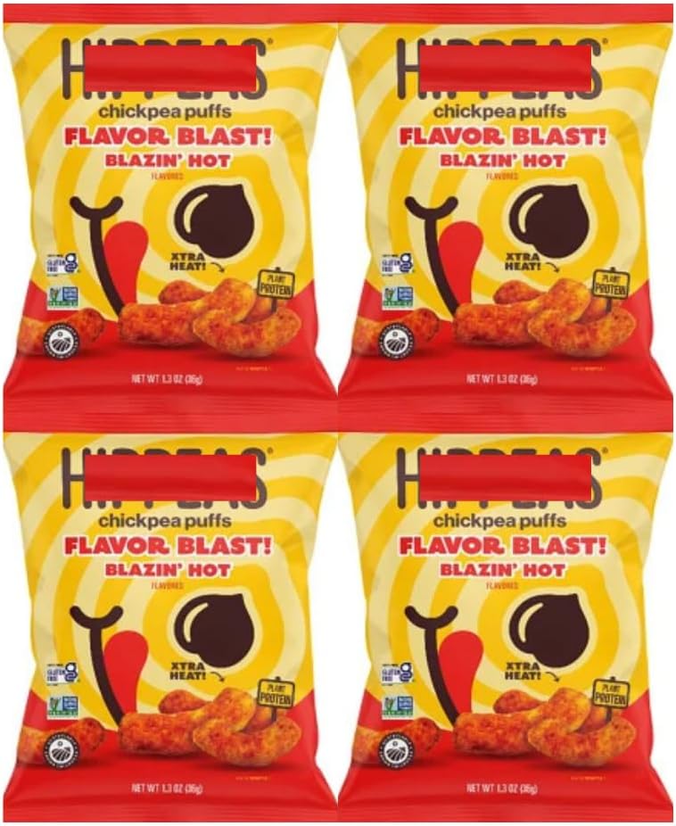 Chickpea Puffs Blazin' Hot, 1.3 oz, 4 Pack