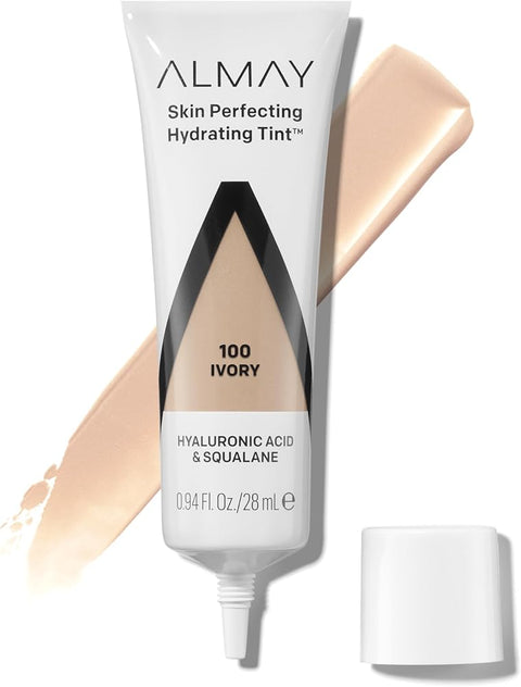 Almay Skin Perfecting Hydrating Tint Foundation, 100 Ivory, 0.94 fl oz