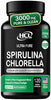 Chlorella Spirulina Powder Capsules 3000 mg of BMAA Free Purest Blue Green Algae - Best Natural Detox Raw Vegan Vitamins Protein Green Superfood - Made in USA