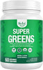 Nested Naturals Super Greens Daily Superfood Powder - Certified USDA Organic Green Powder w/Whole Foods, Spirulina Powder, Wheat & Barley Grass - Probiotics, Fiber & Enzymes - Original, 60 Servings
