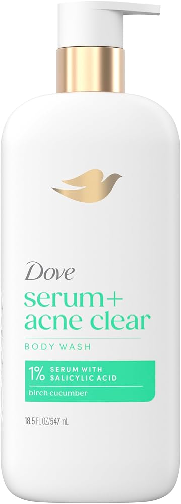 Dove Serum + Acne Clear Body Wash with 1% Salicylic Acid, 18.5 oz
