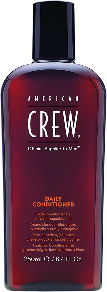 American Crew Men's Conditioner, Daily Conditioner for Soft, Manageable Hair, Naturally Derived, Vegan Formula, Citrus Mint,8.4 Oz