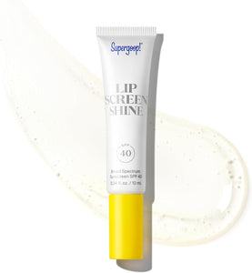 Supergoop! Lipscreen Shine SPF 40, 0.34 fl oz - Clear Lip Gloss - Broad Spectrum SPF Lip Balm with Grape Seed Extract, Sunflower Seed Oil & Kelp Extract - Non-Sticky Formula