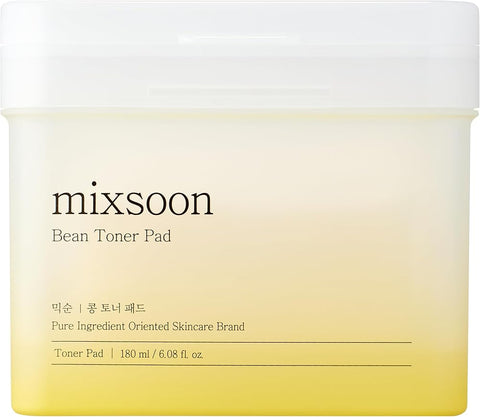 Mixsoon Bean Toner Pad,Moisturizing, Elasticity,Exfoliation, Bean Extracts, Cotton Pad (180ml/6.08fl.oz/70 Sheets) - Personal Care