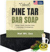 Pine Tar Soap – Natural Pine Tar Soap Bar for Men – Cleansing Bar for Acne, Eczema, Psoriasis & Itch Relief – Face & Body Wash with Activated Charcoal & Colloidal Oatmeal – Men’s Wash Made in the USA