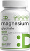 Deal Supplement Magnesium Glycinate 500mg Per Serving, 240 Veggie Capsules