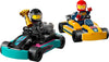 LEGO City Go-Karts and Race Drivers Toy Playset, 2 Driver Minifigures, Racing Vehicle Car  - Image 5
