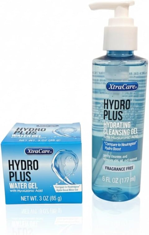 Hydro Plus 2-Piece Kit | Facial Cleanser & Hyaluronic Acid Moisturizer Cream | Fragrance-Free - Personal Care