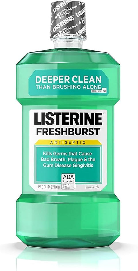 Listerine Antiseptic Mouthwash, FreshBurst 1500 ml - Pack of 2