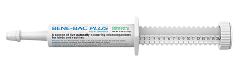 PetAg Bene-Bac Plus Bird & Reptile Gel with Probiotics - Contains Seven Microorganisms - 15 g Syringe