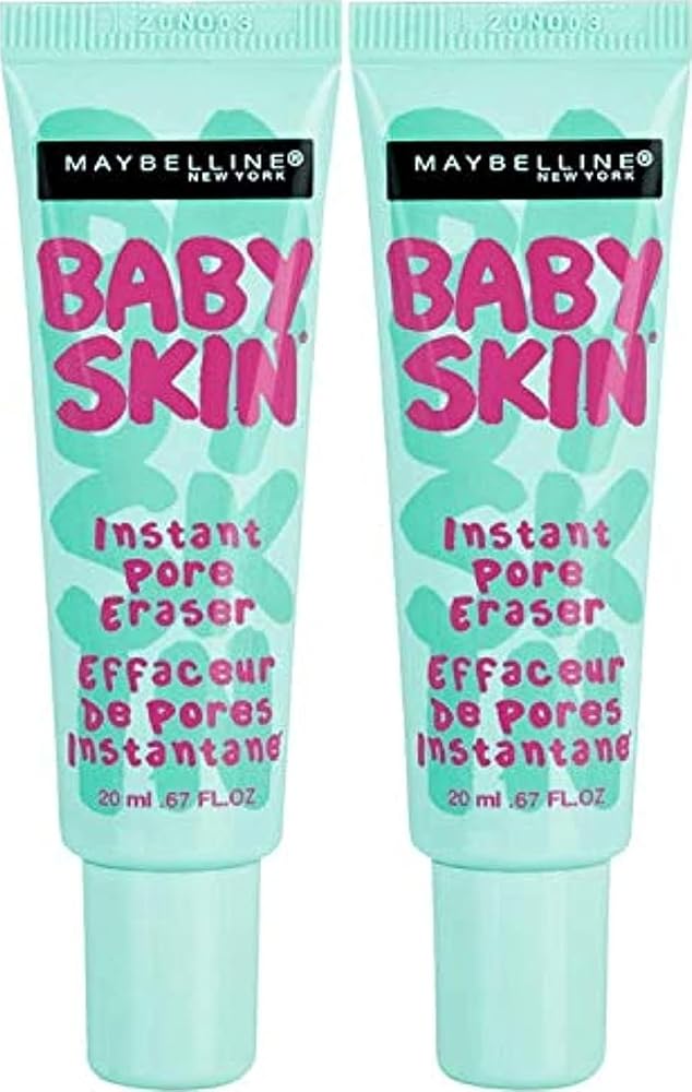 Maybelline Baby Skin Instant Pore Eraser Primer Makeup, Clear, 2 Count