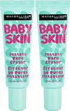 Maybelline Baby Skin Instant Pore Eraser Primer Makeup, Clear, 2 Count