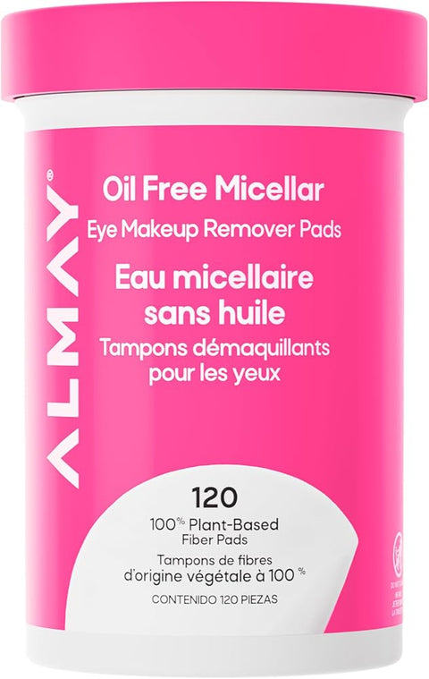 Almay Oil-Free Micellar Eye Makeup Remover Pads, 120 Count