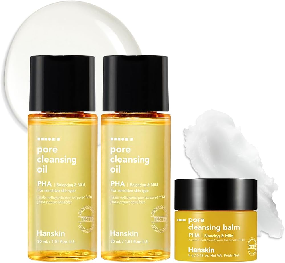 Hanskin PHA Pore Cleansing Oil & Balm Mini Set, Travel Size Trial Kit - Personal Care