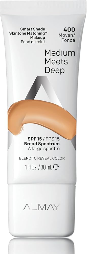 Almay Smart Shade Skintone Matching Makeup, Hypoallergenic, Cruelty Free, Oil Free, -Fragrance Free, Dermatologist Tested Foundation with SPF 15, Medium Meets Deep, 1oz