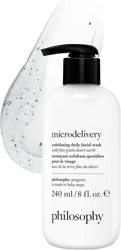 Philosophy microdelivery exfoliating daily facial wash - with fine grain desert earth & gentle amino acids - scrubs away impurities & dead skin cells to alleviate dryness and rough texture