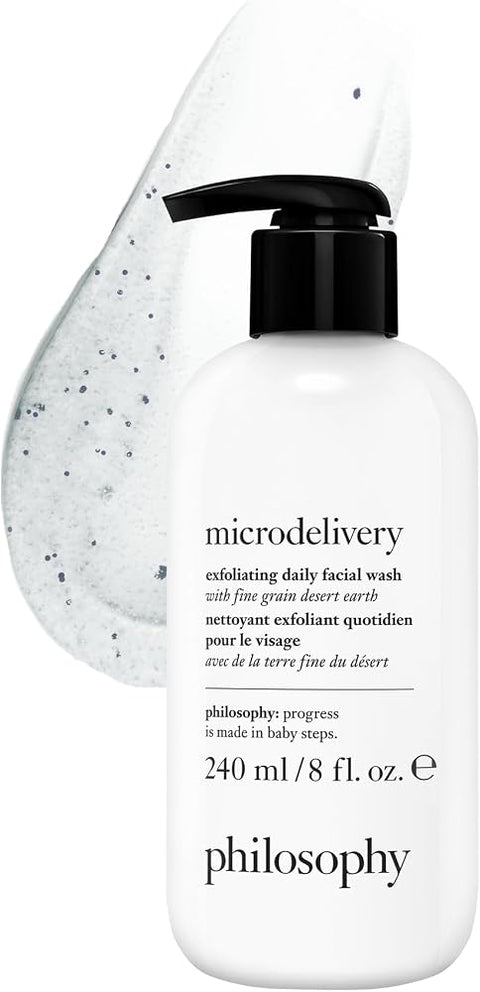 Philosophy microdelivery exfoliating daily facial wash - with fine grain desert earth & gentle amino acids - scrubs away impurities & dead skin cells to alleviate dryness and rough texture