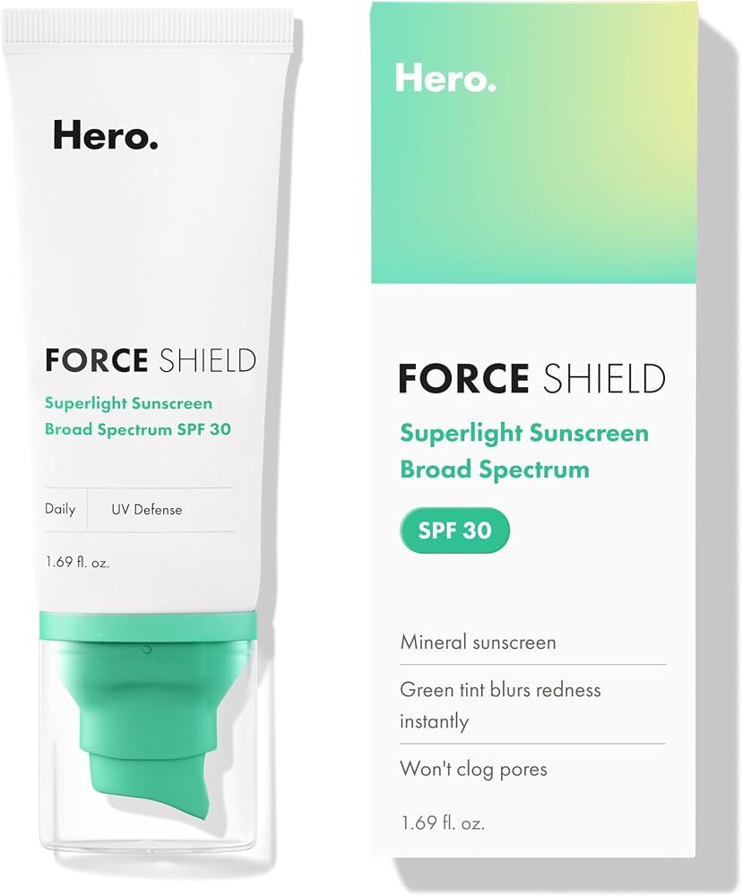 Hero COSMETICS Force Shield Superlight Sunscreen SPF 30, 1.69 Fl Oz - Personal Care