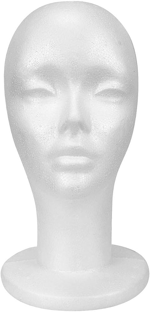 STUDIO LIMITED 11.4-Inch Styrofoam Mannequin Head - White 4 Pack