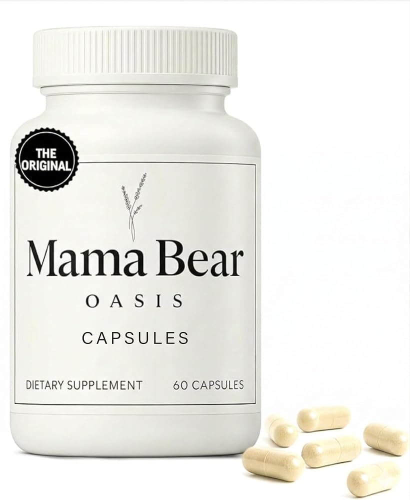Mama Bear Oasis Nerve Support Capsules with Vitamins, 60 Count