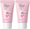 Hydrating Sunscreen SPF 50 – 2Packs Travel Size Lightweight JAPANESE SAKURA Face & Body Su - Image 1