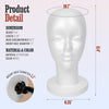 STUDIO LIMITED 11.4-Inch Styrofoam Mannequin Head - White 4 Pack - Image 2