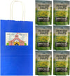 Big Top Deals USA Blue Paper Bag (5.25x3.2x8) with Snaps Veggie Chips Lightly Salted – Custom Bundle Pack - Shirts - Tops